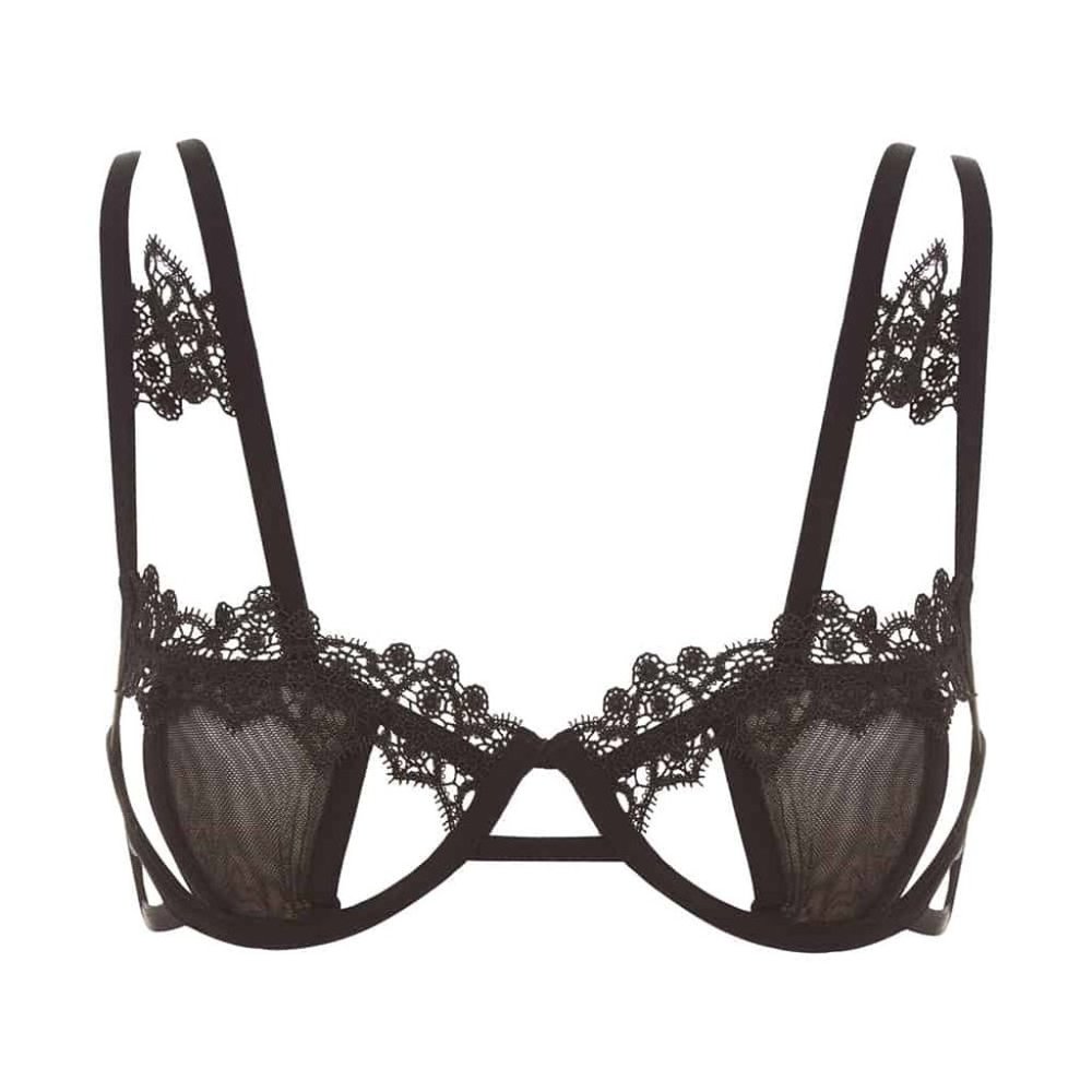 Bluebella 36B Carmen black bra lace and strappy